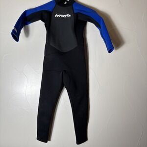 Hyperflex Size 4 Blue Wetsuit Boys Girls Kids Children Shorty Full Zip Black